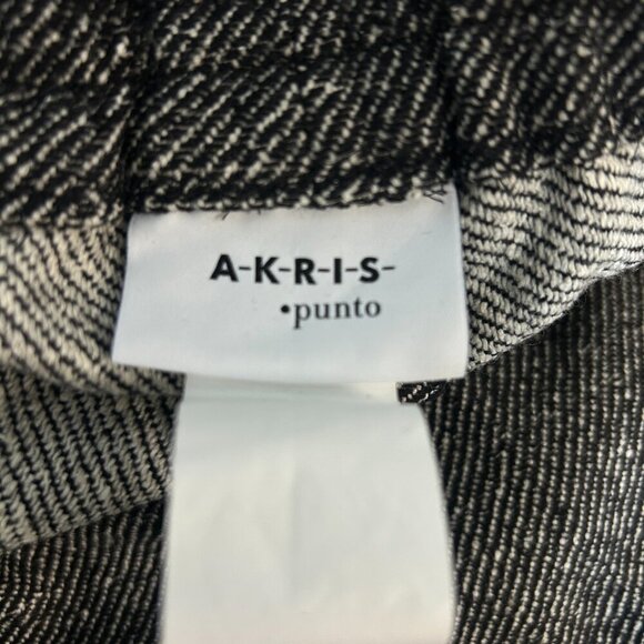 Akris Punto Marla Black Diagonal Tweed Wool Silk Pants Size 6 NWT - Picture 4 of 11